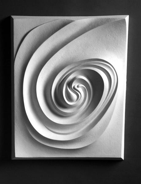 "Spiral" 2004; 14x18x2" (original in cellulose filler)